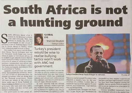 СМИ: ЮАР не охотничье угодье Эрдогана