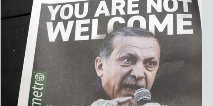 Газета «Metro» в Нью-Йорке: «Эрдоган, проваливай!»   