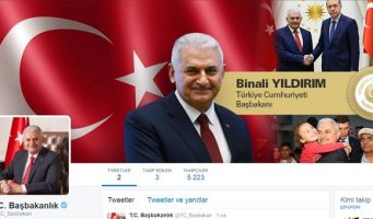 На кого подписан в твиттере премьер-министр Бинали Йылдырым?