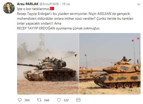 Телеведущая, утверждавшая, что по поручению Эрдогана создан танк на боре, стала объектом насмешек   