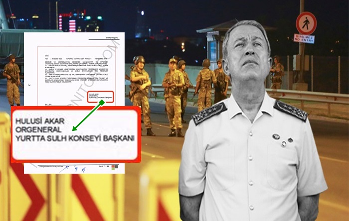 Скрытые документы о попытке переворота.  Вооруженные силы Турции: Власть в наших руках… Подпись: Хулуси Акар