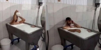 В Турции задержан рабочий принявший ванну в заводском резервуаре с молоком
