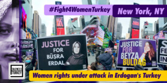В Нью-Йорке появились реклама, привлекающая внимание к нарушениям прав человека и преступлениям против женщин в Турции   